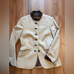 Couture Classic Blazer Different! Beige with with Brown Trim